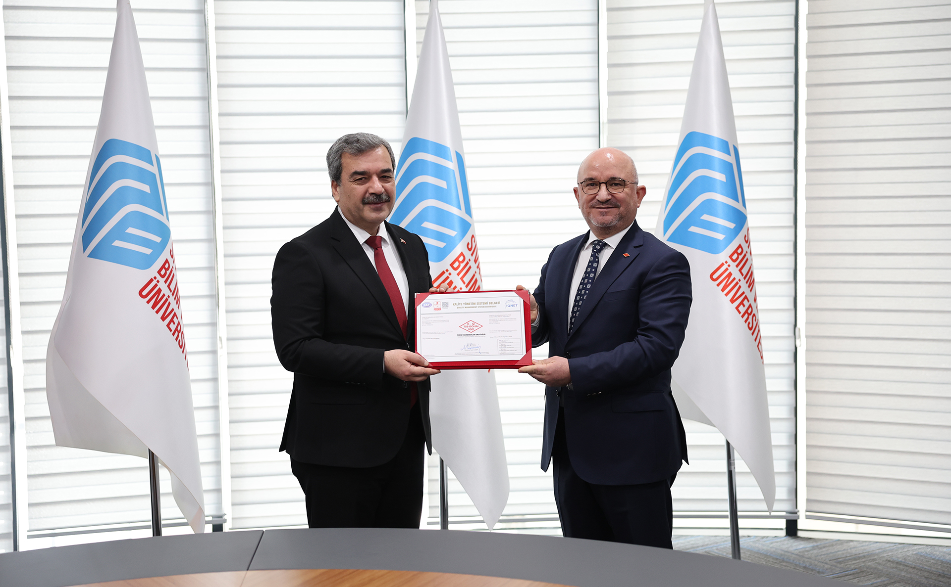 SBTÜ, TS EN ISO 9001:2015 Kalite Yönetim Sistemi Belgesini Aldı