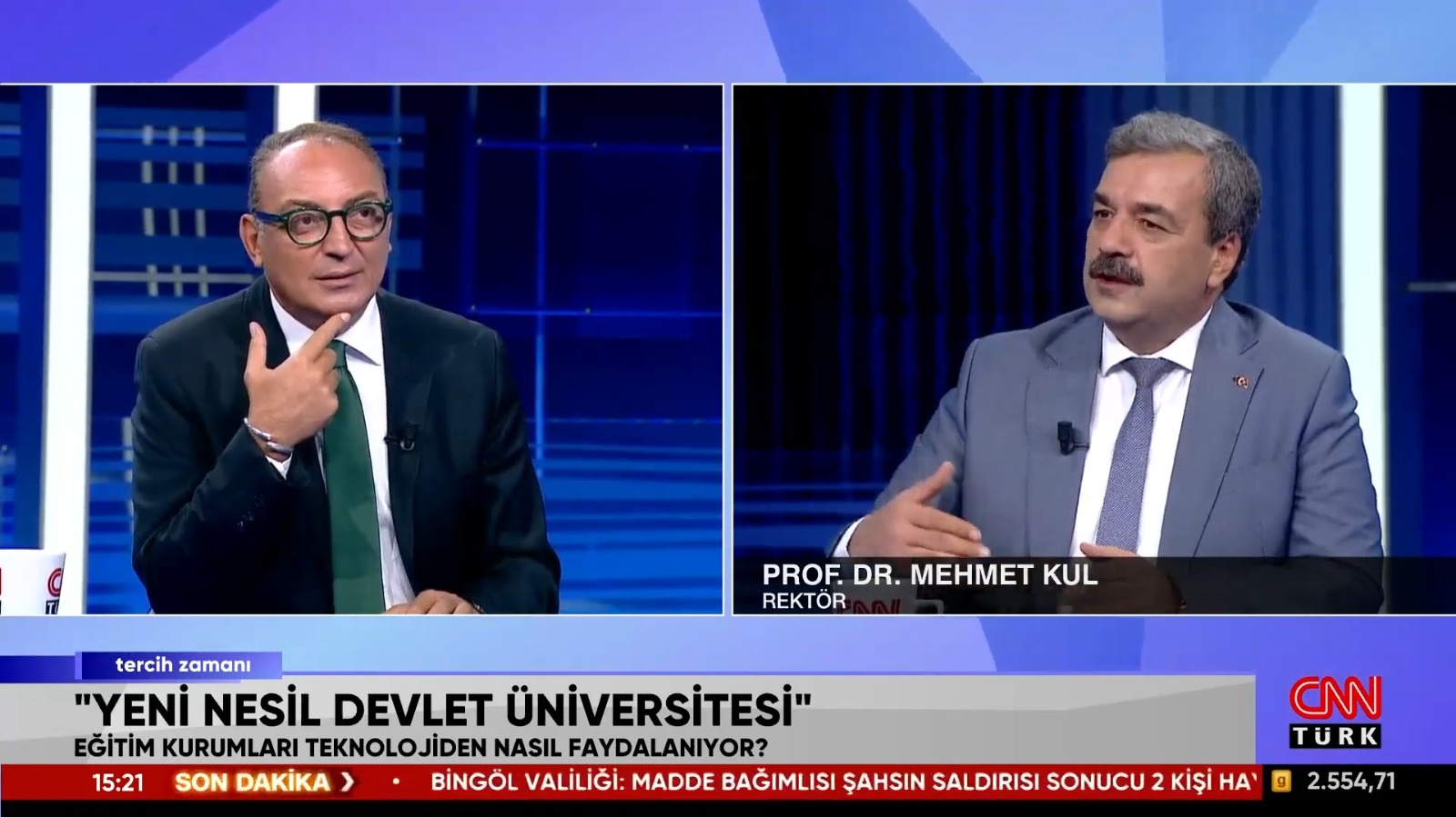 Rektörümüz CNN Türk Ekranlarında